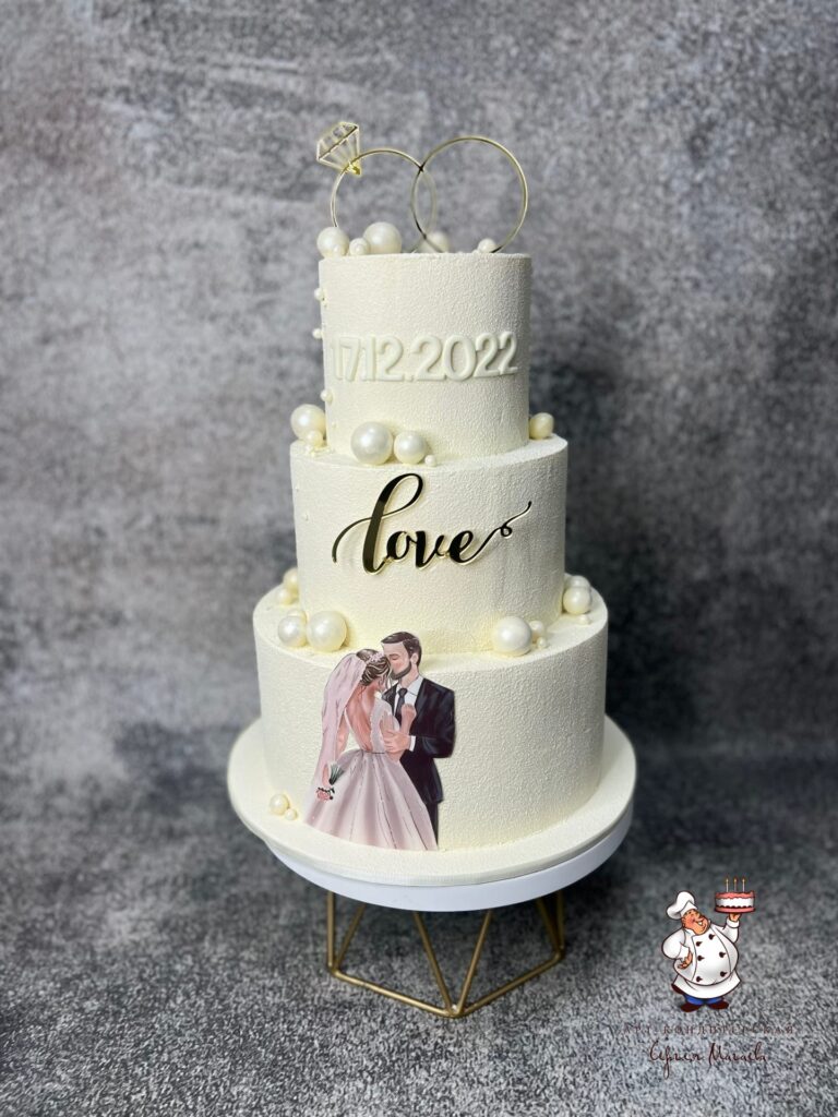 Торт "Свадебный Love" № 8890